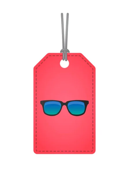 Isolated label with  a sunglasses icon — Stock Vector