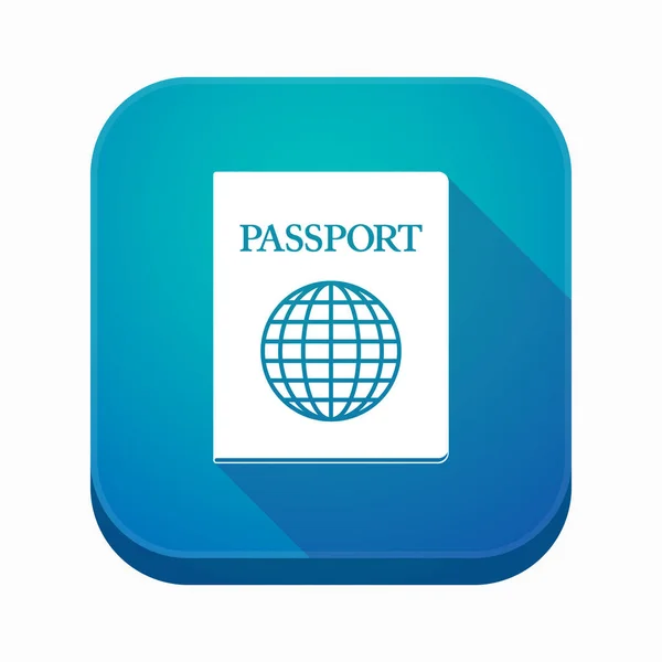 Icono de aplicación aislada con un pasaporte — Vector de stock