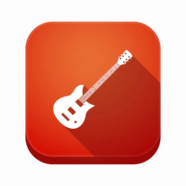 Geïsoleerde app pictogram met een elektrische gitaar — Stockvector