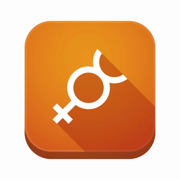 Elszigetelt app ikon a Merkúr bolygó szimbólum — Stock Vector