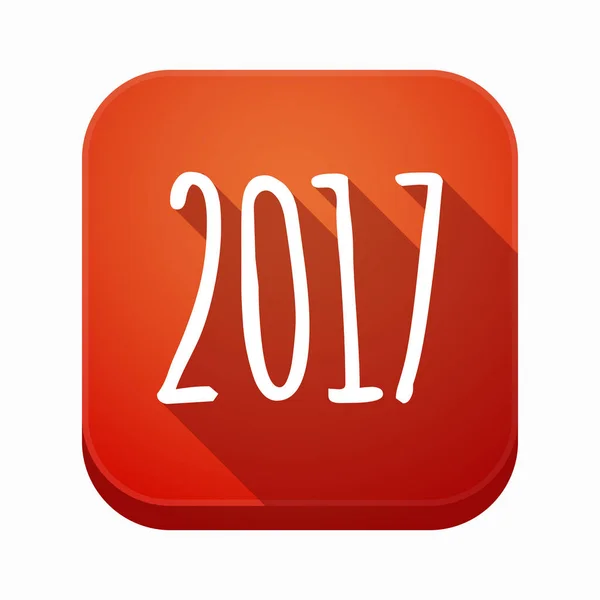 Ikonę aplikacji na białym tle numer 2017 roku — Wektor stockowy