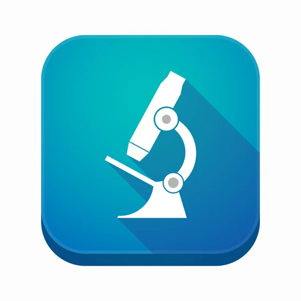 Geïsoleerde app knop met een pictogram van een Microscoop — Stockvector