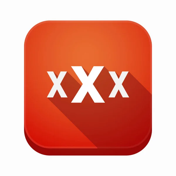 Isoliertes App-Symbol mit einem xxx-Buchstaben-Symbol — Stockvektor