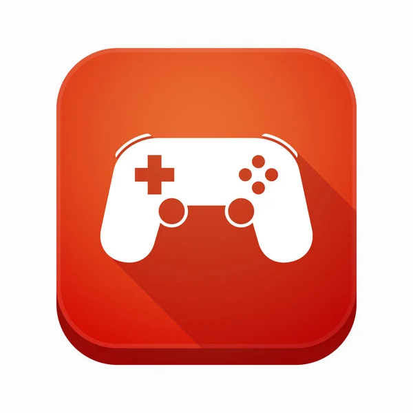 Bouton d'application isolé avec un pad de jeu — Image vectorielle