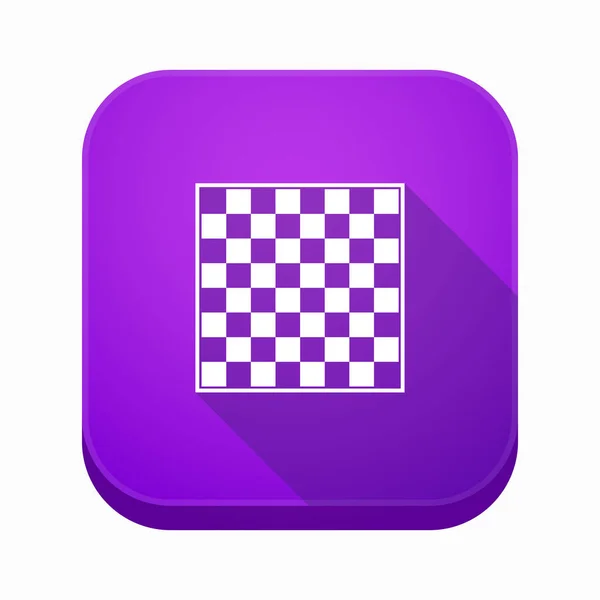 Geïsoleerde app knop met een schaakbord — Stockvector