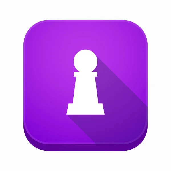 Isolé bouton app avec une figure d'échecs pion — Image vectorielle