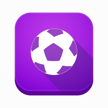 Bir futbol topu ile izole app düğmesi