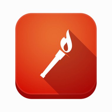 Bir el feneri simgesi ile izole app düğmesi