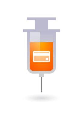 Kredi kartı ile izole şırınga