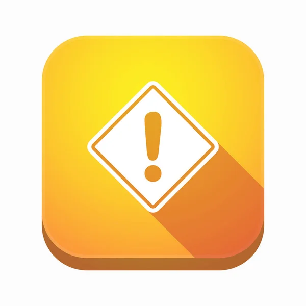 Botón de aplicación aislada con una señal de tráfico de advertencia — Archivo Imágenes Vectoriales