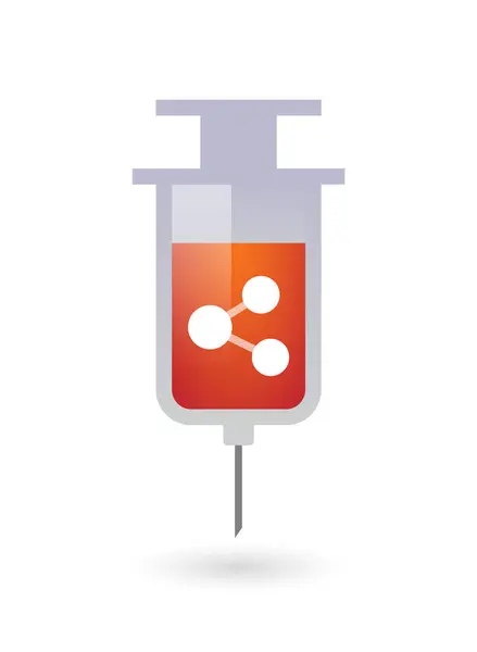 Siringa isolata con segnale di rete — Vettoriale Stock
