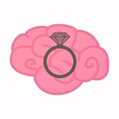 Bir nişan yüzüğü ile izole beyin