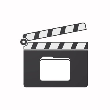 Bir klasör ile izole clapper kurulu 