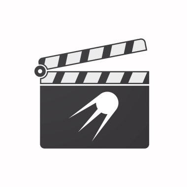 Vintage bir uydu ile izole clapper kurulu