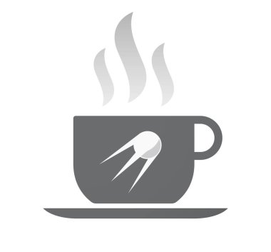 Vintage bir uydu ile izole kahve fincanı