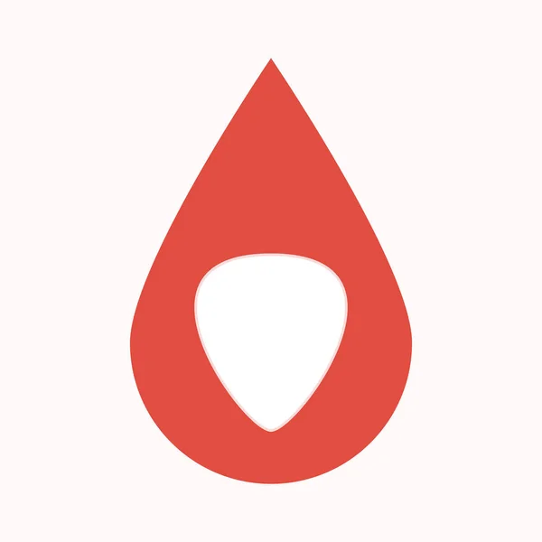 Izolované krve kapka s trsátko — Stockový vektor