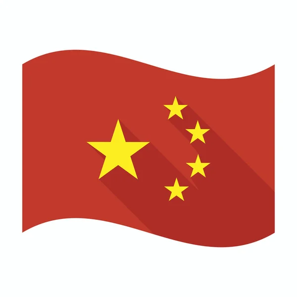 Geïsoleerde China vlag met vijf sterren china vlag symbool — Stockvector