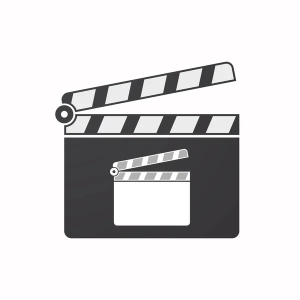 Geïsoleerde klepel bord met een Filmklapper — Stockvector