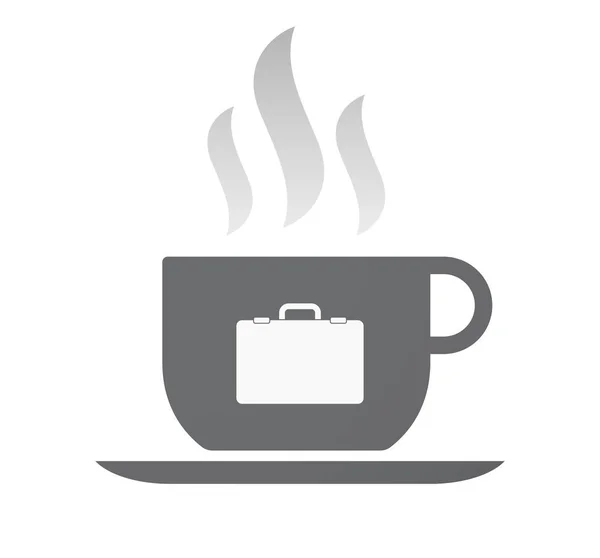 Isolierte Kaffeetasse mit Aktentasche — Stockvektor