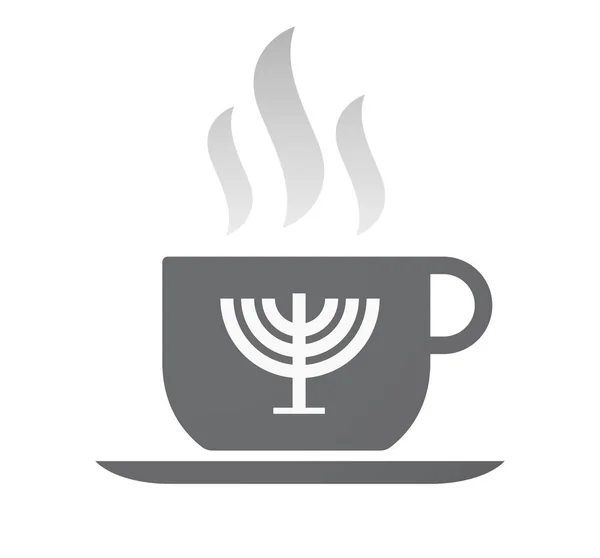 Изолированная чашка кофе с люстрой — стоковый вектор