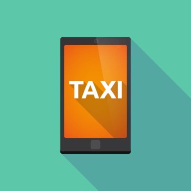 Uzun metin taksi ile gölge akıllı telefon