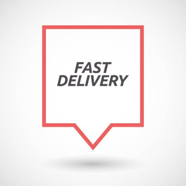 Hızlı teslimat metinle izole araç ipucu