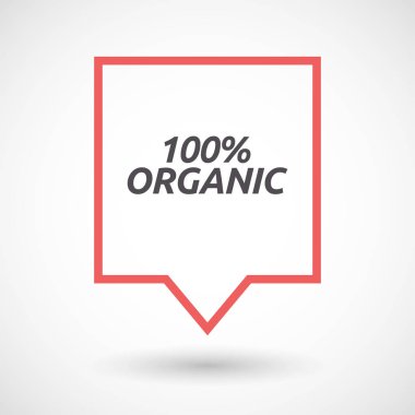 İzole tooltip metin % 100 organik