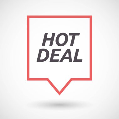 İzole tooltip metni ile sıcak fırsat