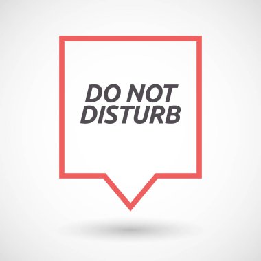 Rahatsız etmeyin metinle izole araç ipucu