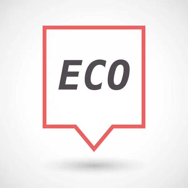 Geïsoleerde tooltip met de tekst Eco — Stockvector