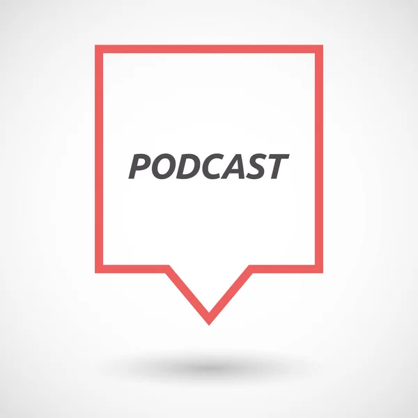 Tooltip isolato con il testo PODCAST — Vettoriale Stock