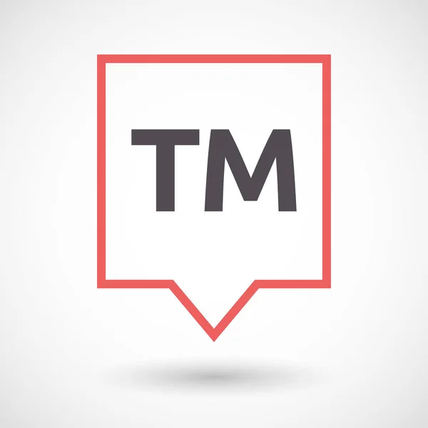 Απομονωμένη tooltip με το κείμενο Tm — Διανυσματικό Αρχείο