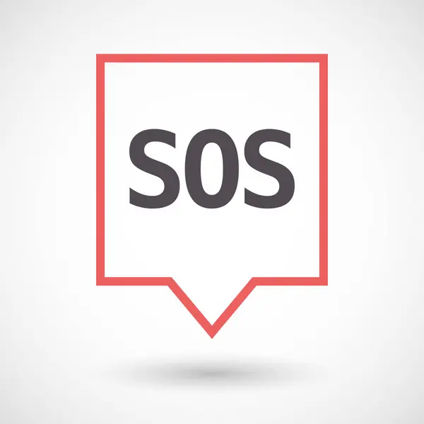 Ponta de ferramenta isolada com o texto SOS — Vetor de Stock