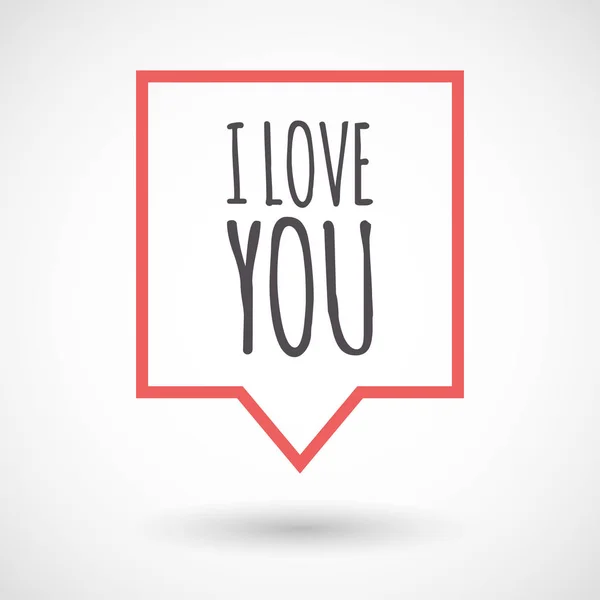 Pointe d'outil isolée avec le texte I LOVE YOU — Image vectorielle