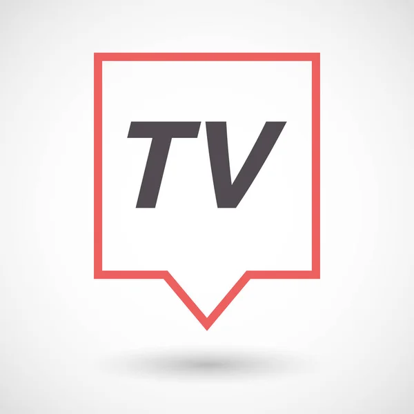 Elszigetelt tooltip-val a szöveg Tv — Stock Vector