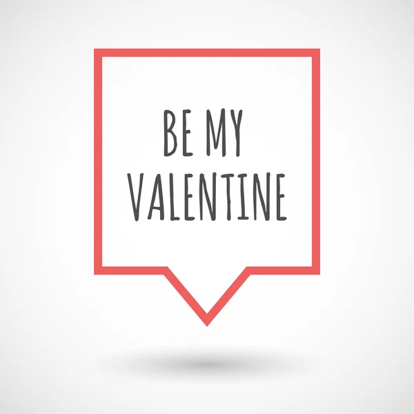 Tooltip isolato con il testo BE MY VALENTINE — Vettoriale Stock