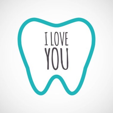 Metin ile izole diş seni seviyorum