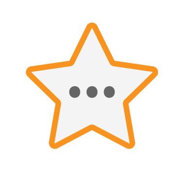 Üç nokta ortografik işareti ile izole yıldız