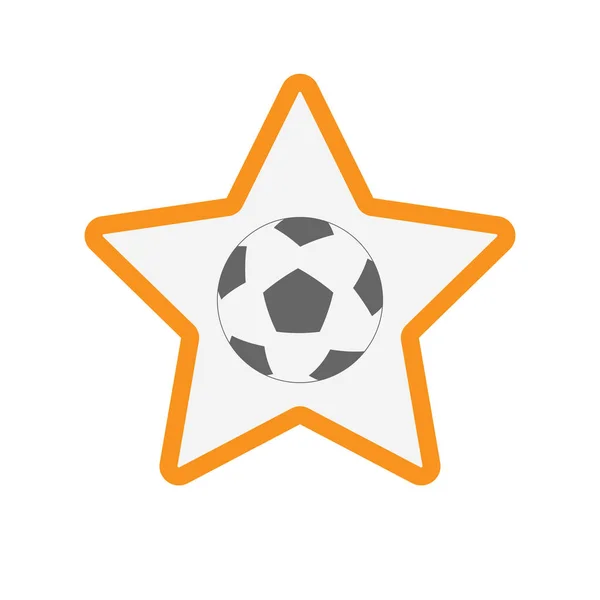サッカー ボールと孤立した星 — ストックベクタ