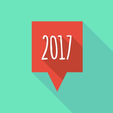 Uzun gölge tooltip 2017 yıl sayı simgesi olan