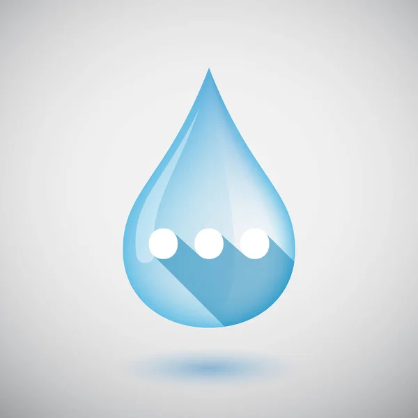 Isolated water drop with  an ellipsis orthographic sign — Stock Vector
