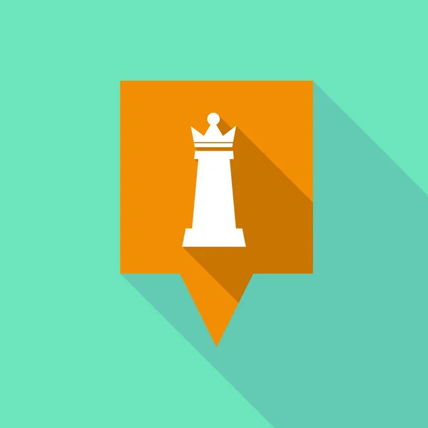 Μεγάλη σκιά tooltip με μια βασίλισσα σκακιού φιγούρα — Διανυσματικό Αρχείο