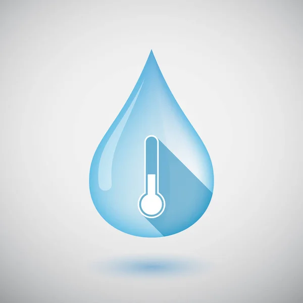 Isolated water drop with  a thermometer icon — Stock Vector