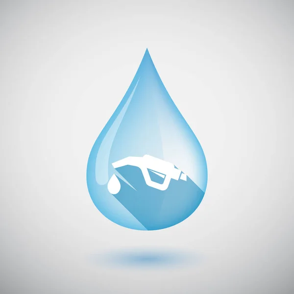 Geïsoleerde water drop met een gas slang pictogram — Stockvector