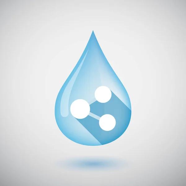 Isolated water drop with  a network sign — Stock Vector