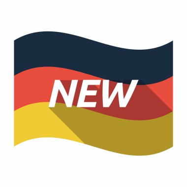 Yeni metinle izole Alman bayrağı