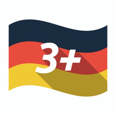 Metin 3 ile izole Alman bayrağı+