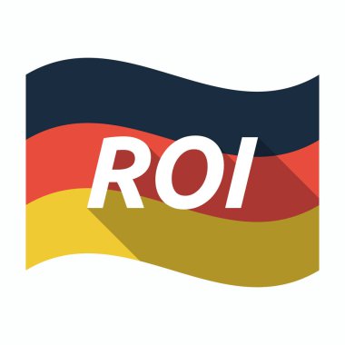 Yatırım kısaltma Ro dönüşü ile izole Alman bayrağı