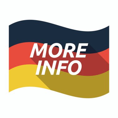 Daha fazla bilgi metin ile izole Alman bayrağı