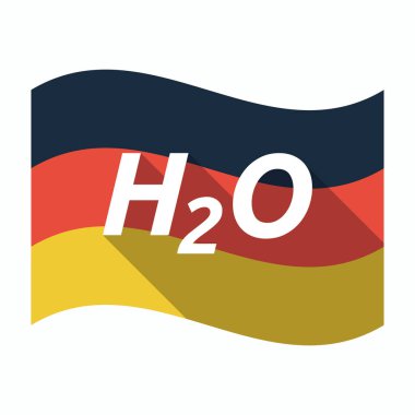 Metin H2o ile izole Alman bayrağı